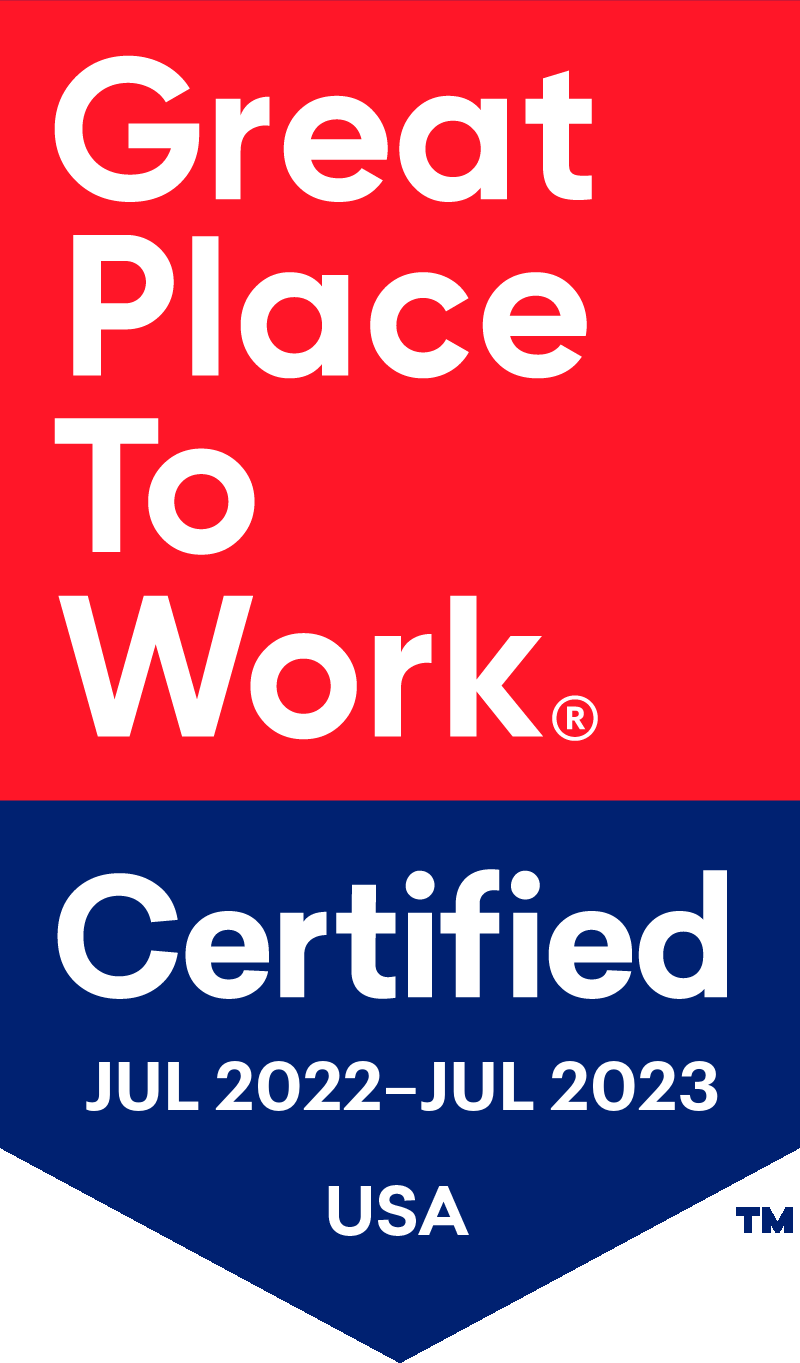 Great Places to Work Certified Logo - July 2022 to July 2023