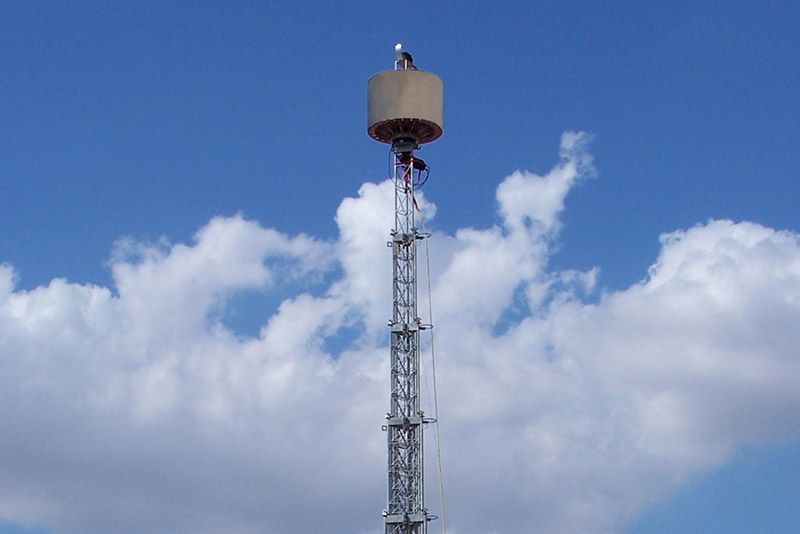 LSTAR Air Surveillance Radar mounted on a tower